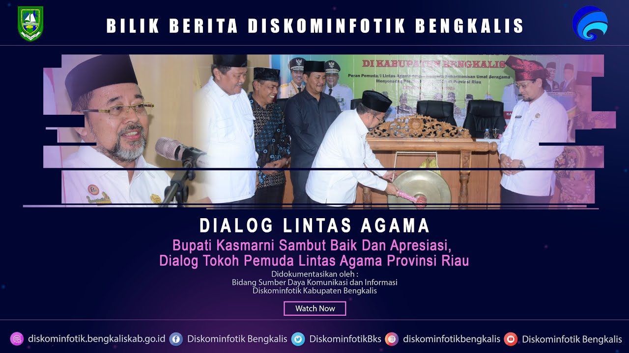 Bupati Kasmarni Sambut Baik Dan Apresiasi, Dialog Tokoh Pemuda Lintas Agama Provinsi Riau Pematang Obo
