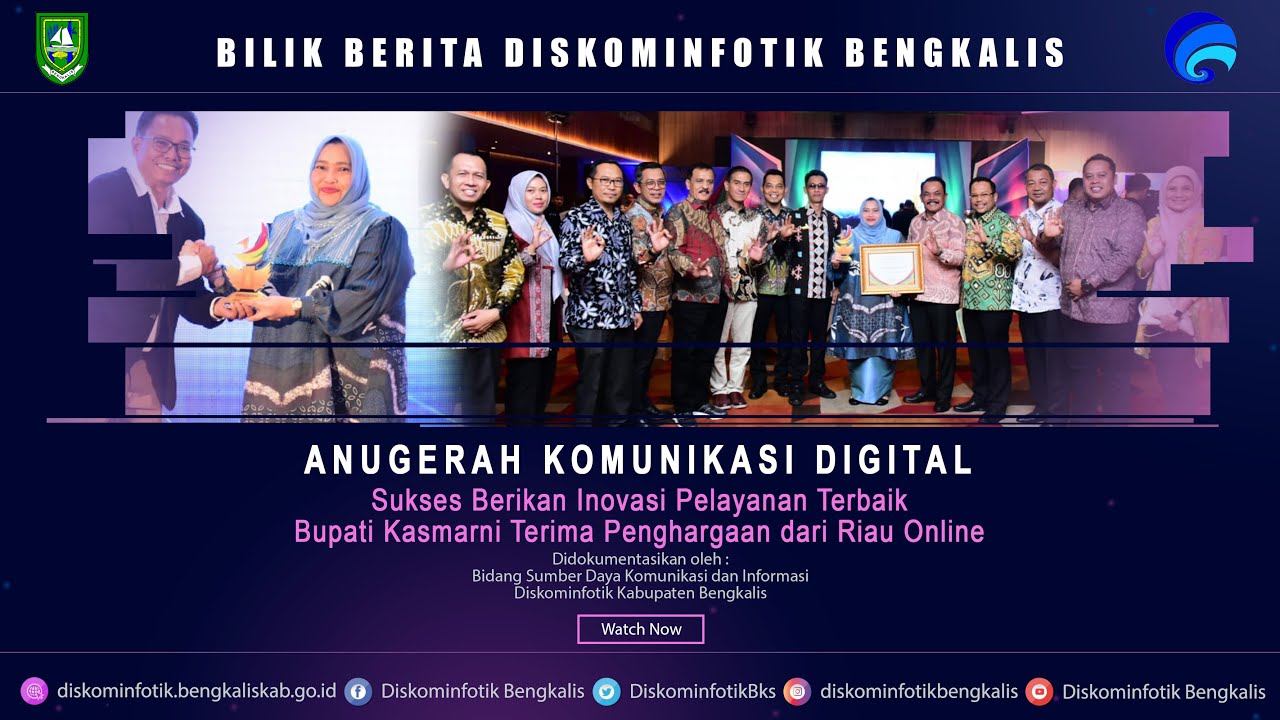 Sukses Berikan Inovasi Pelayanan Terbaik, Bupati Kasmarni Terima Penghargaan dari Riau Online Pematang Obo